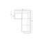 3 Seater Corner Sofa Premium Modular Lotario For Living Room  
