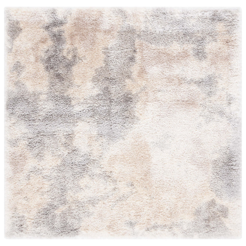 Cloud Shag Performance Abstract Rug, Square 6'7"