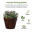 Handmade Wood Barrel Planter