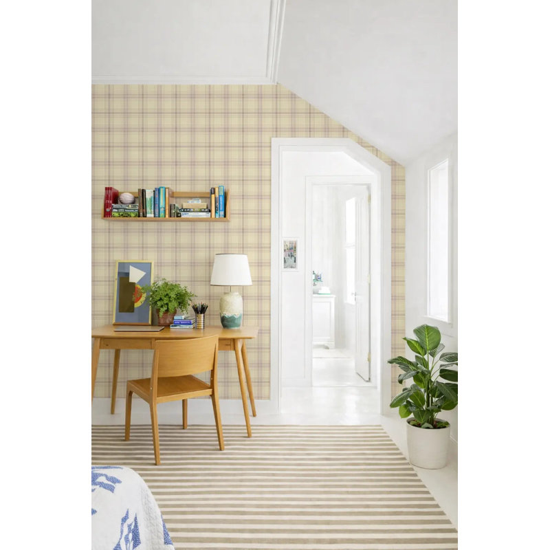 English Check, Blush, Peel & Stick