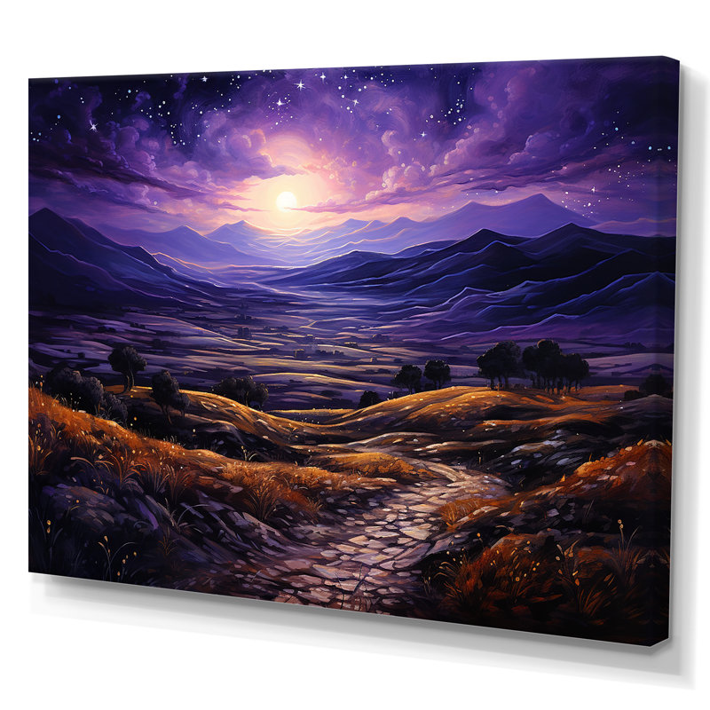 Judaism Desert Negev Nights Haze I - impression, Toile tendue, 34" H x 44" W