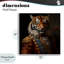 Plaque murale Noble Tiger Transformation, design par Lazar Studio