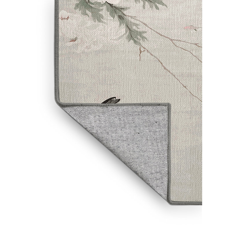 Tapis gris lavable à la machine, Carré 6 pi