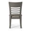 Ensemble de 2 chaises d'appoint en tissu gris avec dossier à lattes Elysia
