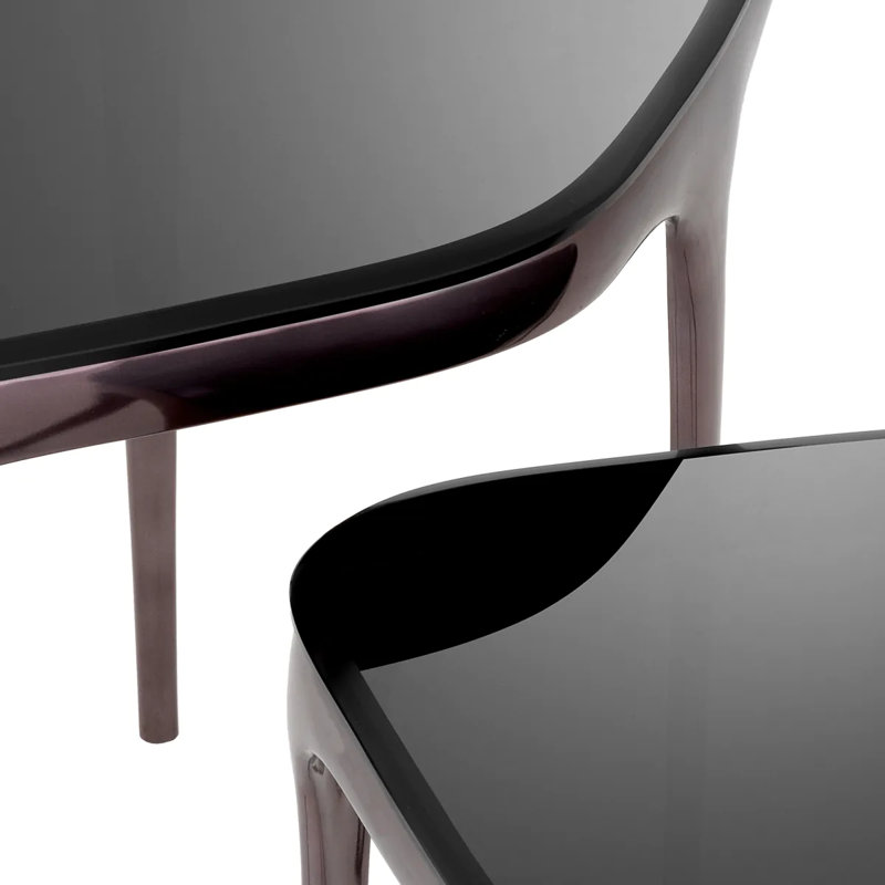 Deacon Glass Top End Table Set