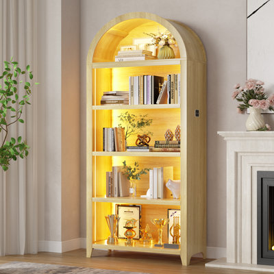 29.5" W 5-Shelf Arched Storage Cabinet