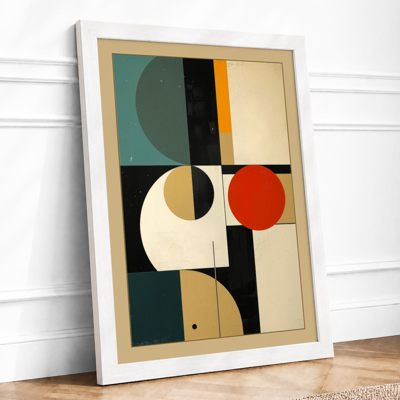 Harmony Geometric - Framed Print, A4 - 29.7 x 21.0 cm, White