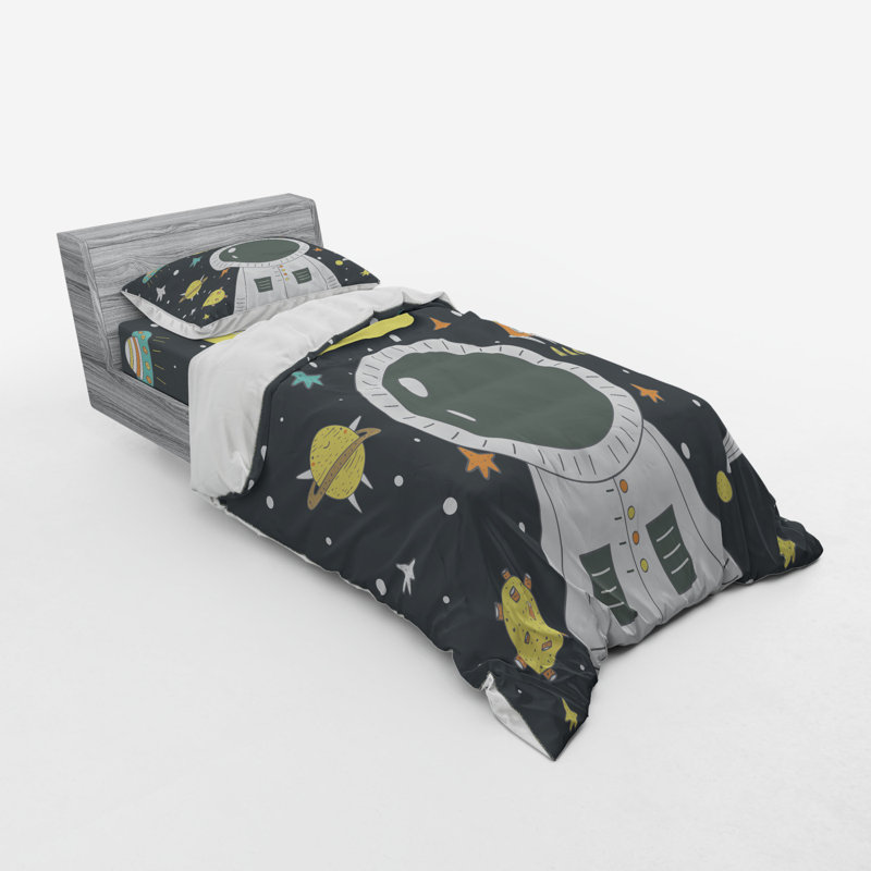 Ensemble de housse de couette astronaute, Housse de couette simple TG + 2 articles suppléme