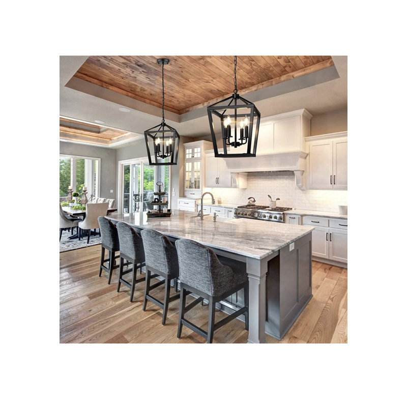 4 - Light Lantern Square / Rectangle Chandelier