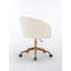 Chaise de bureau pivotante rembourrée en laine Leomie-2000808867