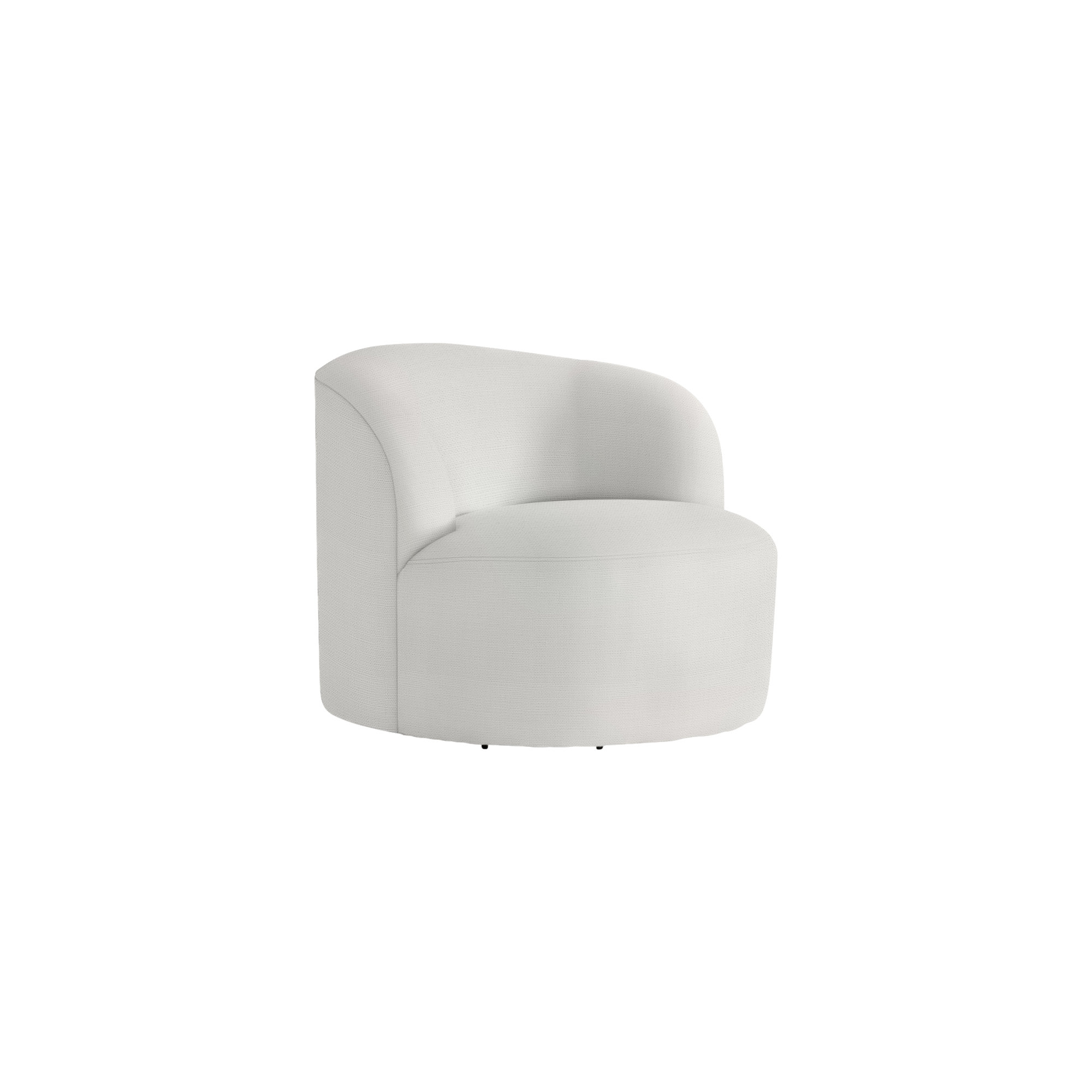 Mulia Swivel Patio Chair with Cushions, White Linen 6016-000