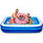 Inflatable Swimming Pool 103" X69" X20" Full-Sized Lounge Pool for Kiddie, Adults, Easy Set Family for Backyard Summer Water Party Outdoor Kiddie Pools-114886596