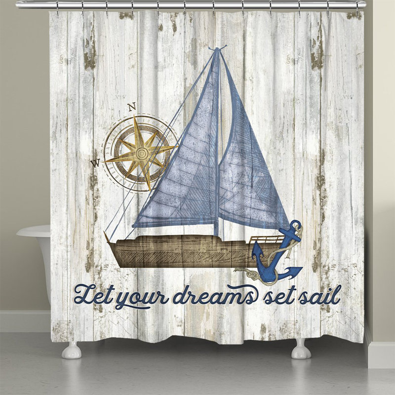 Borges Set Sail Shower Curtain