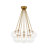 11-Light Lollipop Clear Glass Semi-Flush Mount