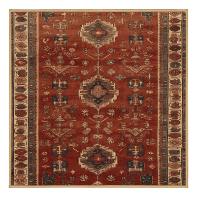 Machine Washable Turkish Brown Area Rug