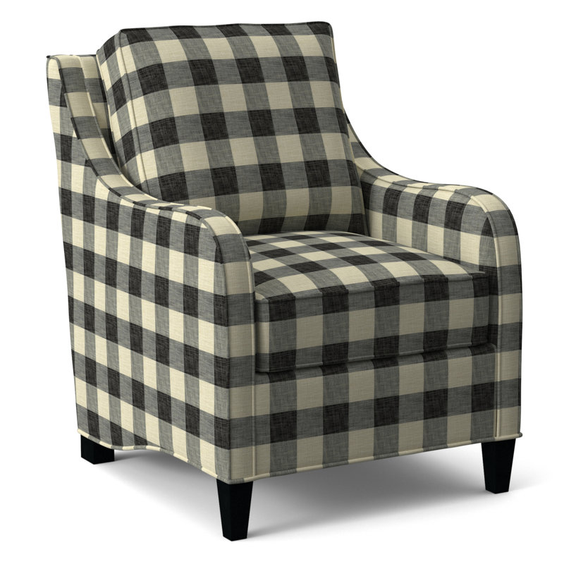 Koko Armchair, Black Buffalo Check; 0120-81, Black Finish