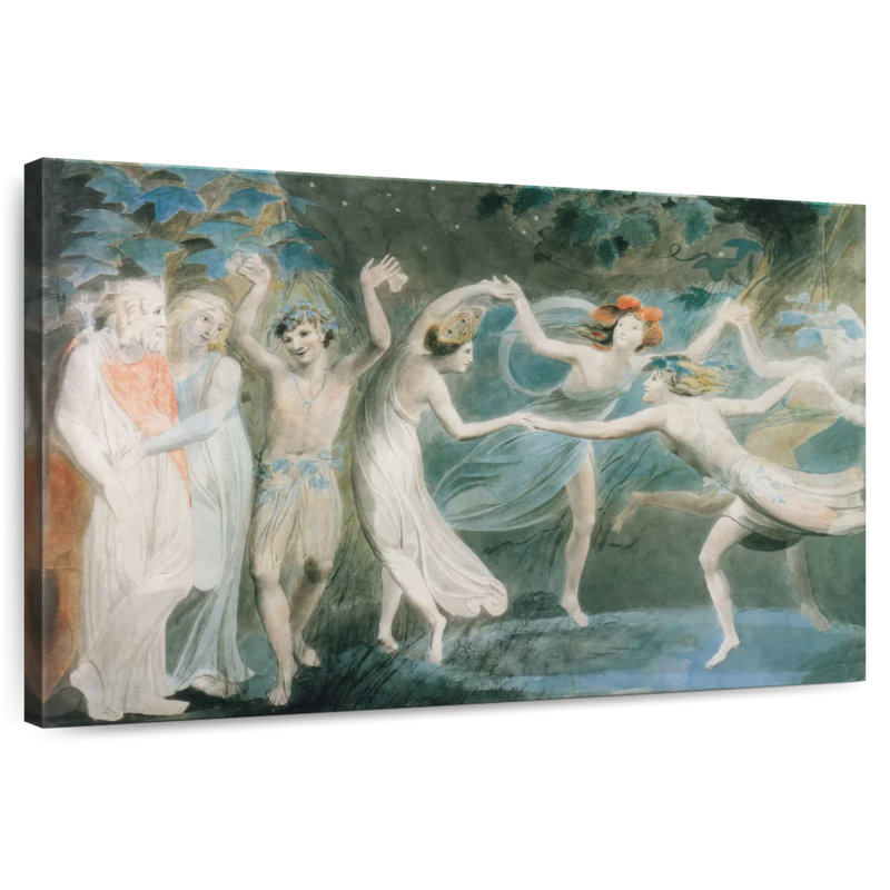 Leisha Oberon Titania et rondelle avec des fées, H 20 po x l 30 po