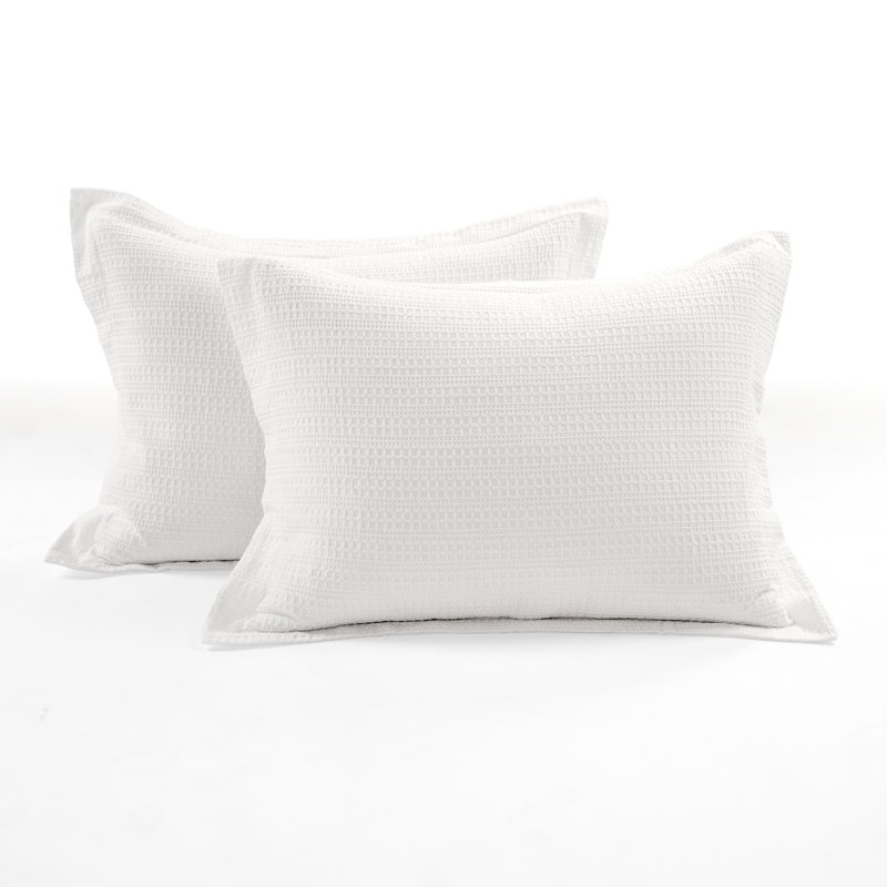 Bentwood Standard Cotton 3 Piece Comforter Set, King Comforter + 2 King Shams, White