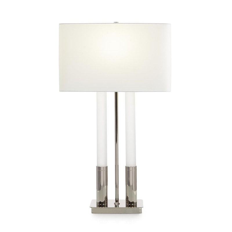 Gemini Table Lamp, Bronze, Polished Nickel