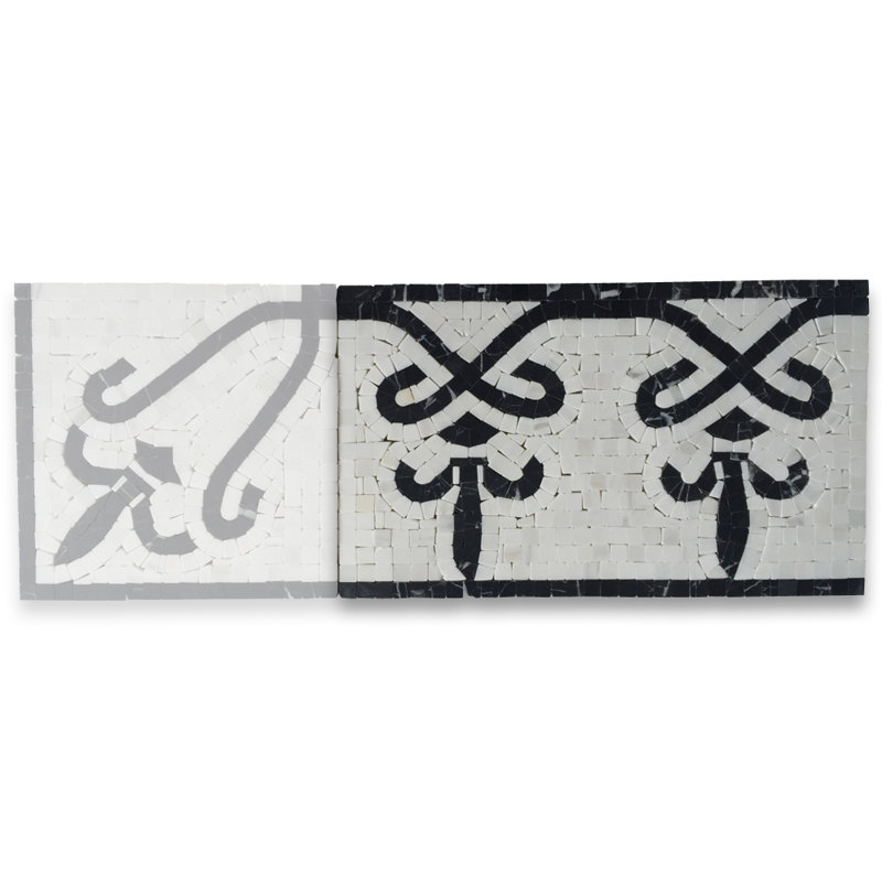 7.1 in. x 11.8 in. Marble Tile