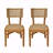 Outdoor Patio Dining Chair, Acacia Wooden With Light Brown PE Wicker