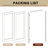 Interior Double Door Slab with Matching Frame – Prehung5 Lite Frosted Glass Design White MDF Interior Pantry Door ​-115690408