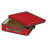 Holiday Charger Plate Storage Box, Holds 12 Plates with Felt Protectors and a Windowed Panel