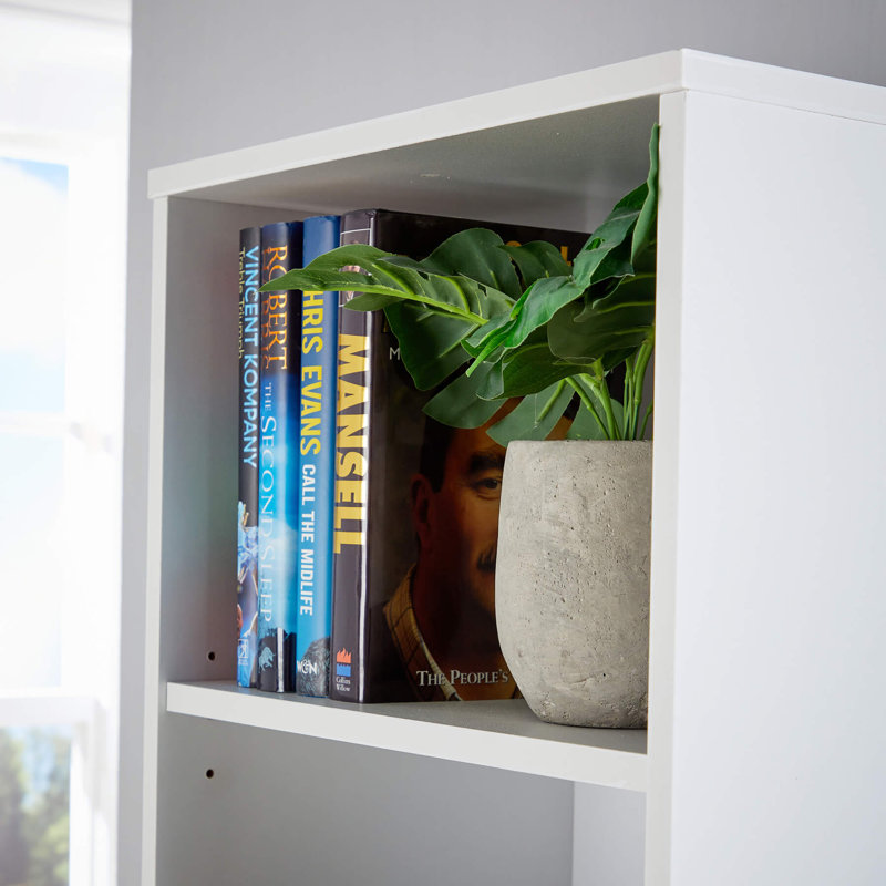 Sarahya Narrow Slim 6 Shelf Bookcase Storage Unit, White