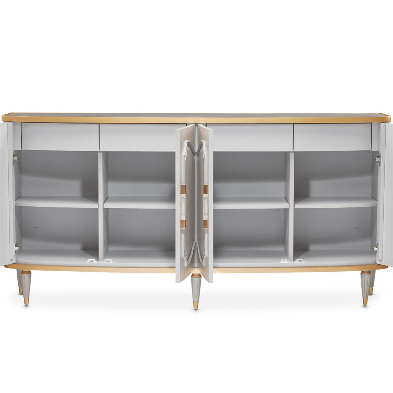 St. Charles Sideboard & Mirror - Dove Gray