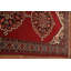 Tapis rouge à motif géométrique traditionnel 3 x 10