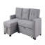 Upholstered Pull Out Sectional Sofa With Chaise-404542357