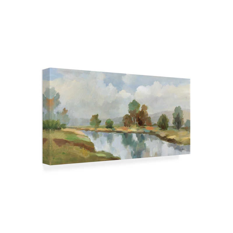 River And Clouds, 24" H x 47" W x 2" D