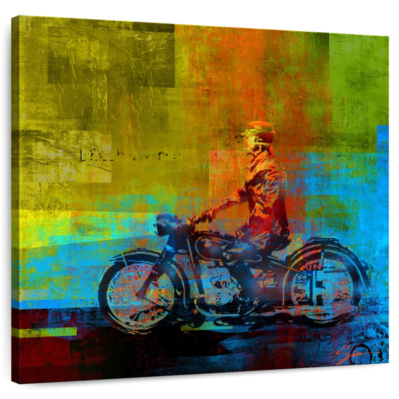 Motorcycle, 36" H x 36" W