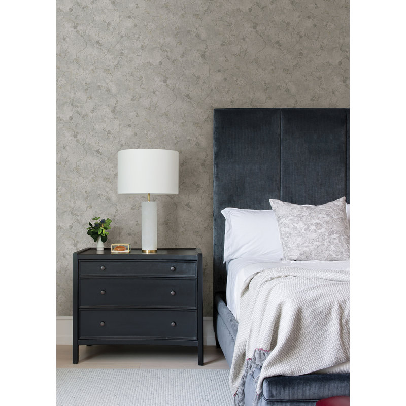 Metallic Wallpaper Roll, Gray