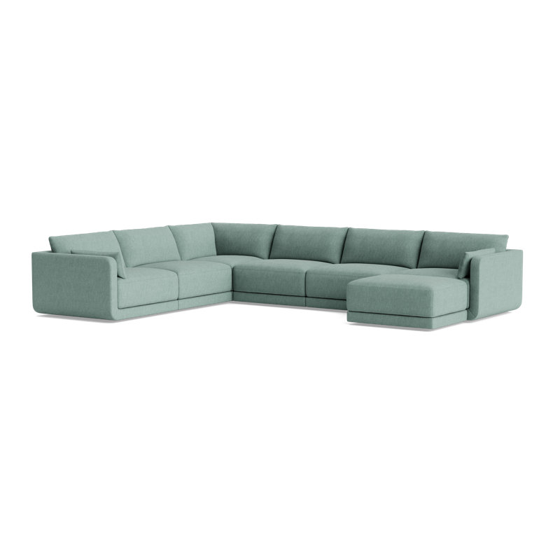 Eva Modular Sectional, Performance Weave - Spa