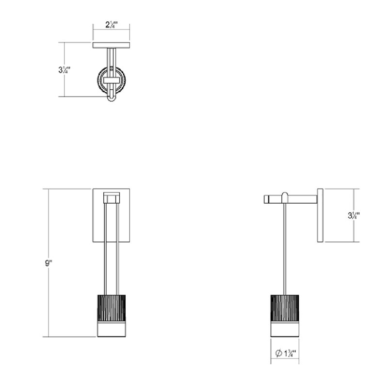 Suspenders Aluminium LED Armed Sconce
