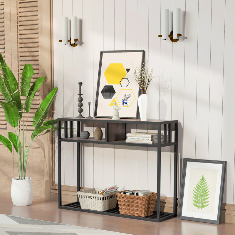 Elkview 101cm Solid Wood Top Console Table