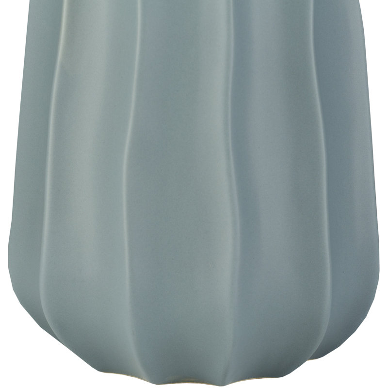 Ivory 17'' Ceramic Table Vase, Pale Blue