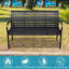 Banc de patio en acier et WPC