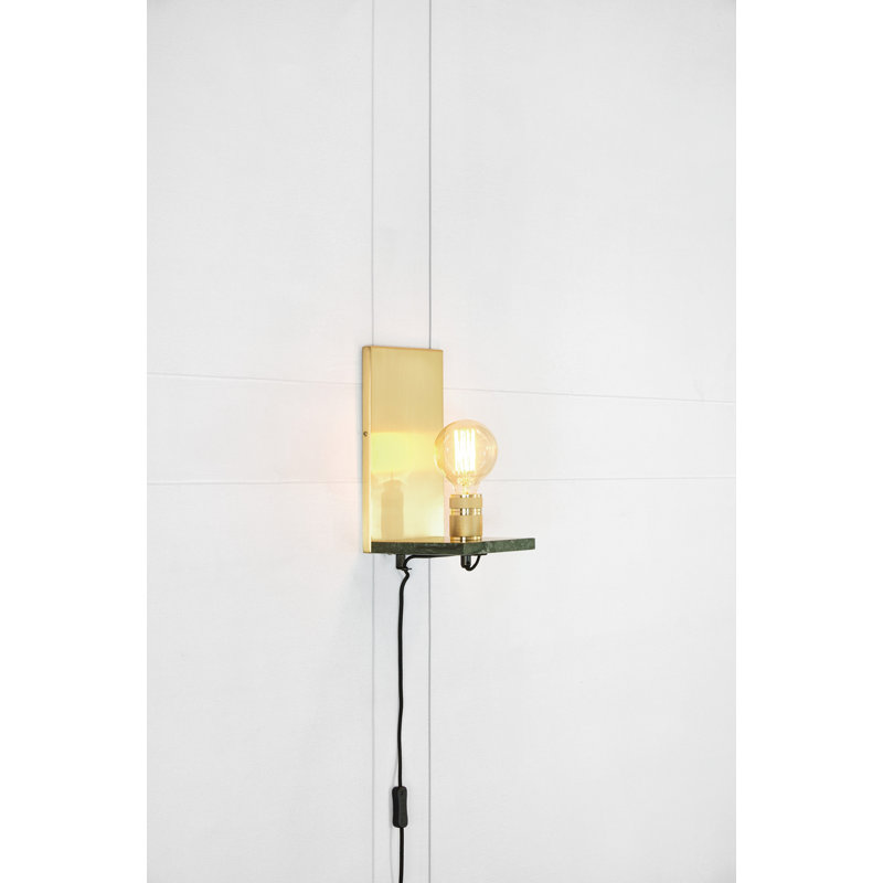 Lakey Marble Plug-in Armed Sconce