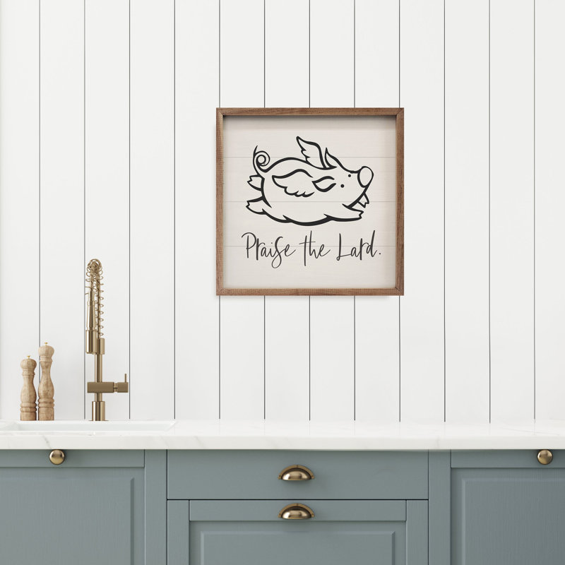 Louange au cochon saindoux - blanc, H 4 po x l 4 po