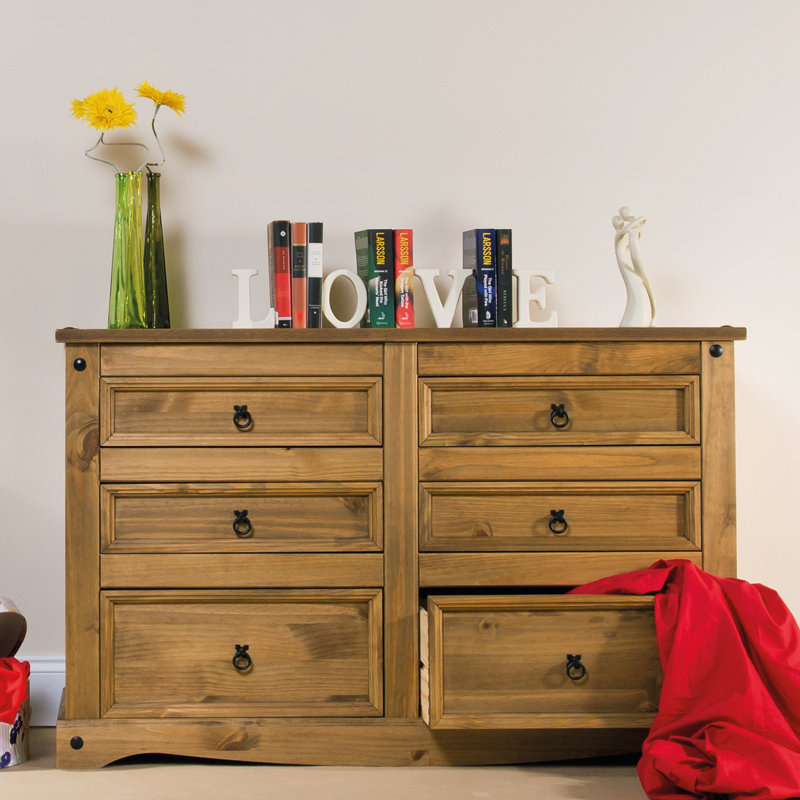 Payton 6 Drawer Double Dresser, 3+3 wide chest of drawers