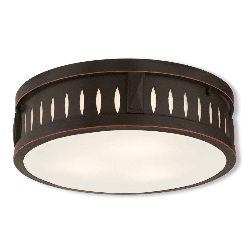Plafonnier encastré 3 lumières Baudilio, Bronze vieilli