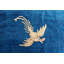 Hand Knotted Wool Oriental Area Rug in Navy
