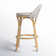 Ellie Rattan and Metal Low Back Counter Stool
