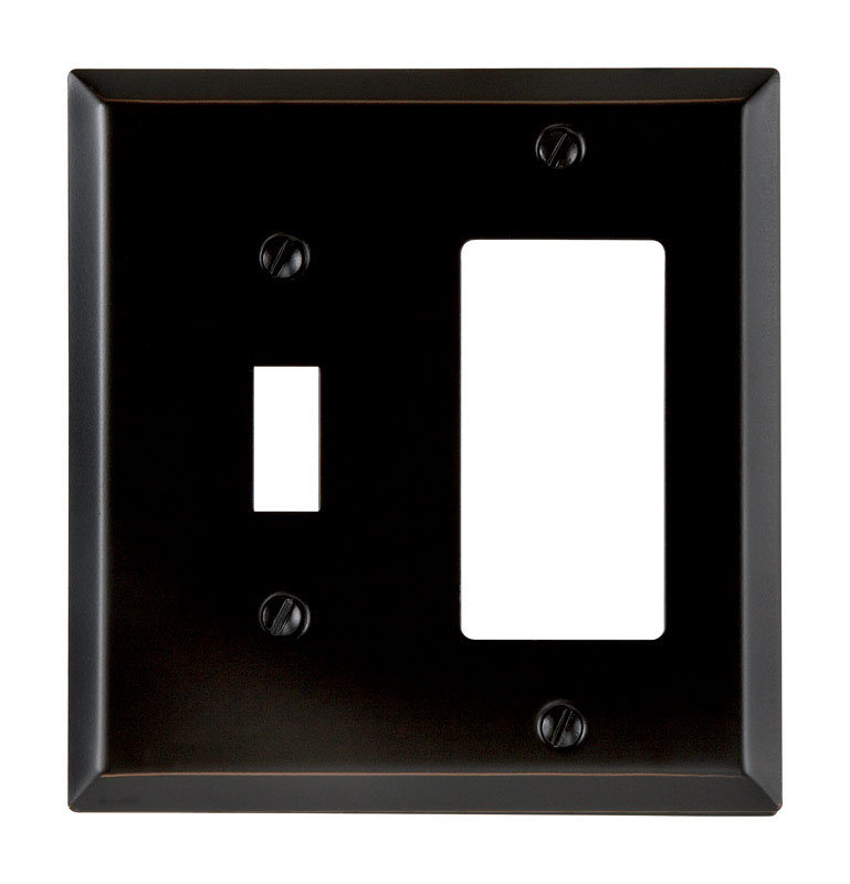 Century 2 Gang Toggle and Rocker Combination Wall Plate