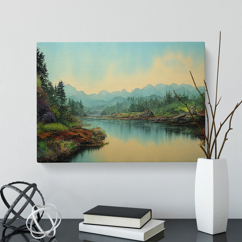 Traditional Forest River - Wrapped Canvas, 35cm H x 50cm W x 3cm D