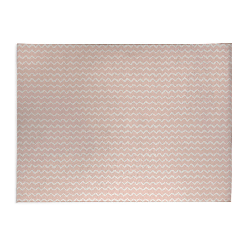 Chevron Wave Non-Slip Outdoor Rug, Rectangle 4' x 6'