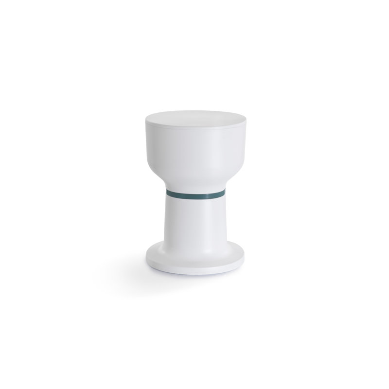 Tabouret d'appoint Paheko HE, Blanc / Bleu