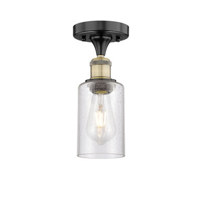 Plafonnier semi-encastré en verre Broadoaks